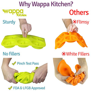 Wappa Kitchen Non Stick Donut Pan and Muffin Pan Bundle – Extremely High Quality Food Grade Silicone – FDA and European LFGB Approved – Includes Printed Recipes